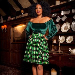 Little Jun House Harlequin in Green